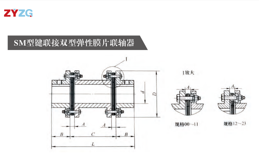 SM型鍵連接雙型彈性膜片好色丝瓜先生